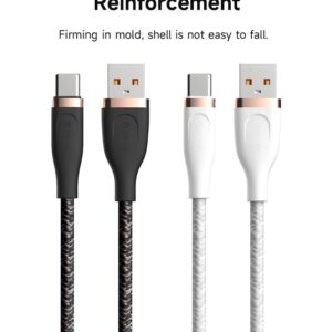 Cavo Intrecciato da Usb a Tipo-C 2,4 A, 1,5 Metri Bianc
