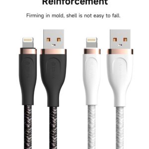 Cavo Intrecciato da Usb a Lightning 2,4 A, 1,5 Metri Bianco
