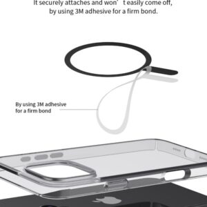 Adesivi Magnetici universali per magsafe su cover 2pz Bianco e Nero