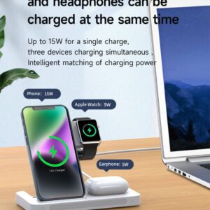 Supporto carica wireless 15 Watt per smartphone apple watch