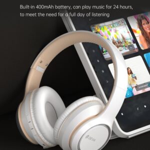 Cuffia wireless EM039 bluetooth V. 5.2 ricaricabile Bianca