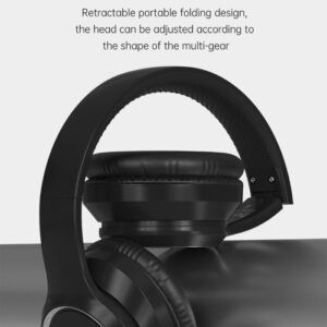 Cuffia wireless EM039 bluetooth V. 5.2 ricaricabile Nera