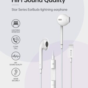 Auricolari compatibili Apple Lightning con controlli e microfono