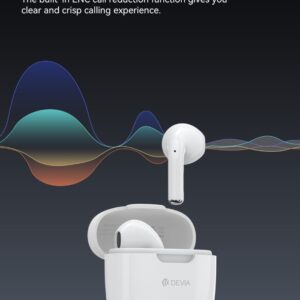 Auricolari Devia TWS-K1 Bluetooth 5.3 EM057 Bianchi