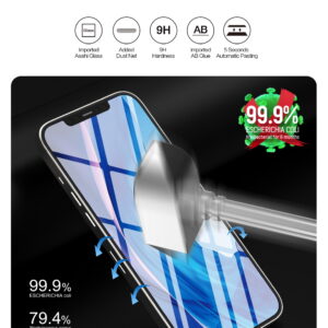 Pellicola vetro temperato Antibatterica per iPhone 12 Mini