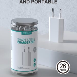 Set da 26 Caricabatterie in barattolo da muro 1A 5V Bianchi