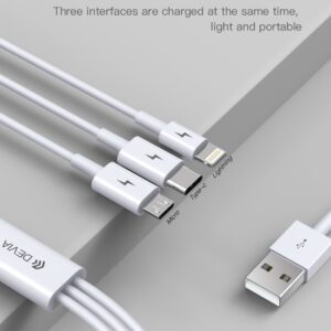 Cavo ricarica 3in1 da USB a Micro - Tipo-C - Lightning 1,2m