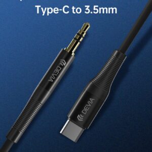 Cavo Audio placato oro da Tipo-C a Jack 3.5mm lunghezza 1 mt
