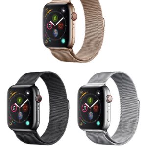 Cinturino per Apple Watch 4 serie 44mm Maglia Milano Black