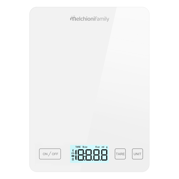 Bilancia da cucina Smarty - con connessione wi-fi - peso massimo 5 kg - bianco - Melchioni