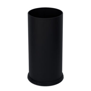 Portaombrelli Steel - con vaschetta interna - diametro 24 cm - H 49 cm - 22 L - acciaio - nero - Stilcasa