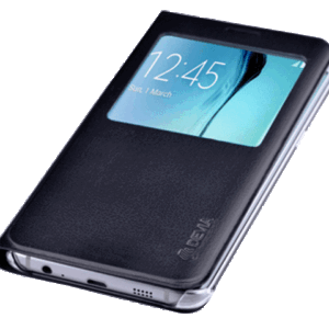 Cover Samsung S6 Edge+ Plus con Finestra Touch Colore Nera