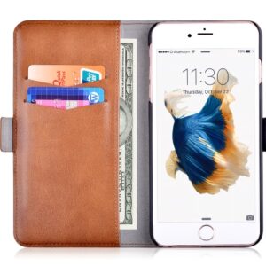 Custodia in Pelle con Portadocumenti per iPhone 6S/6 Marrone