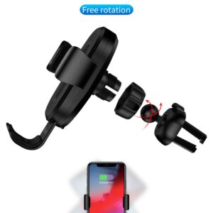 Supporto telefono gravità carica wireless 10W da presa aria