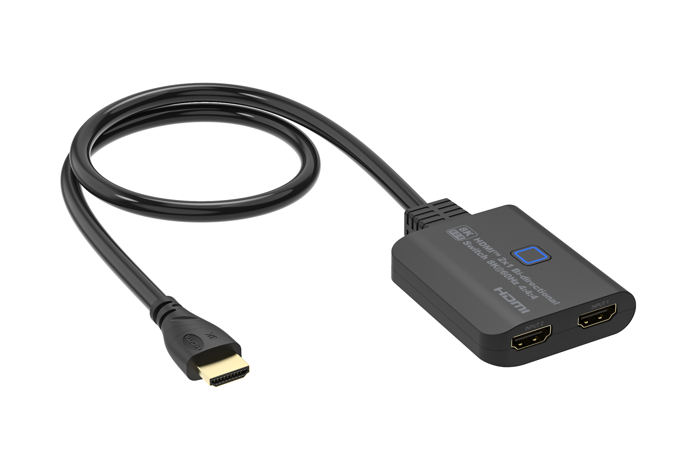 Switch HDMI 2x1, Splitter 1x2, 2 Bidirezionali, 8K@60hz