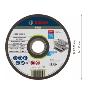 2608600545,Mola da taglio Expert for Inox piana Rapido  115x1 mm
