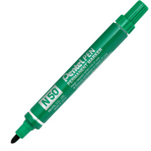 Marcatore permanente N50 - punta tonda - verde - Pentel