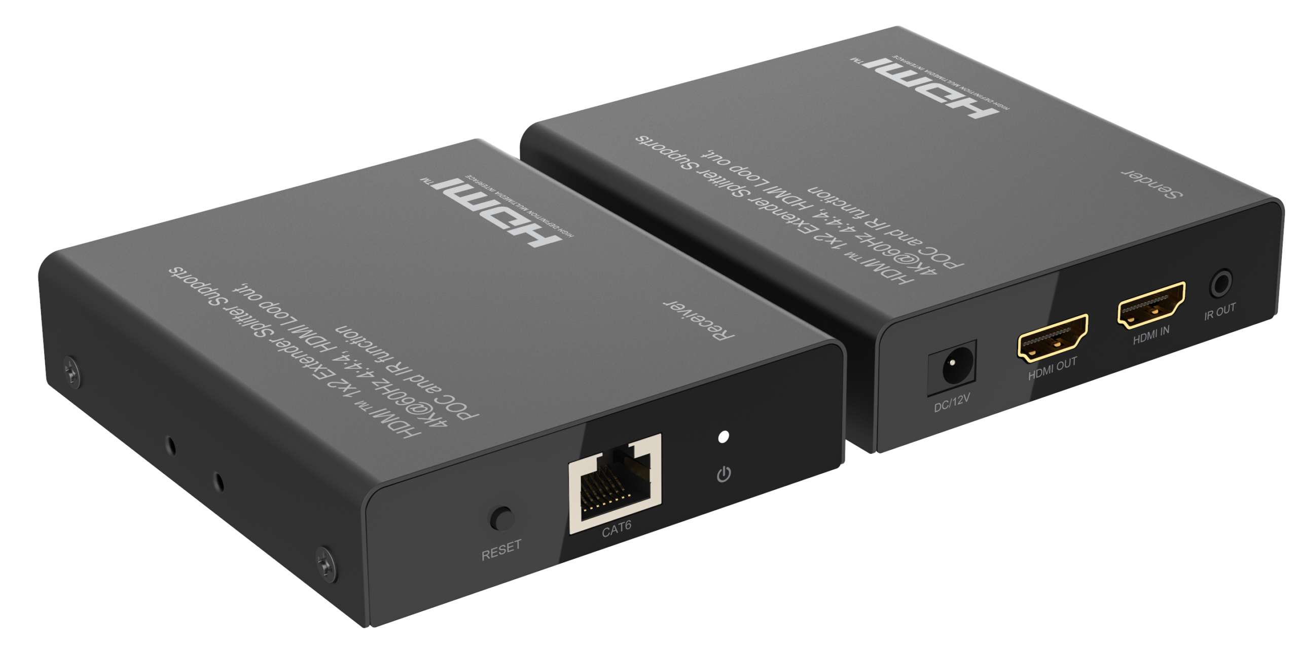 Kit TX-RX Extender HDMI, 70MT UTP, 4K@60Hz HDR, Loop-out