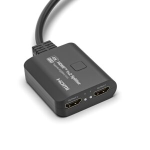 Splitter HDMI 1x2, 18G HDCP2.3, 4K@60Hz, Downscaler On-Off