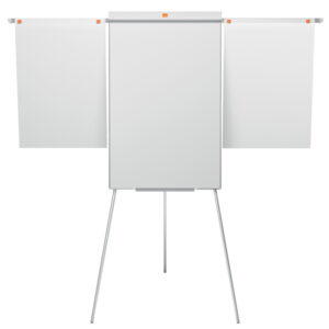 Lavagna portablocco Classic con cavalletto - 100 x 68,5 cm - bracci estensibili - bianco - Nobo