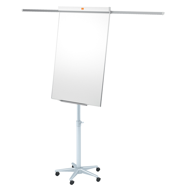 Lavagna portablocco Classic con ruote - 100 x 70 cm - bracci estensibili - bianco - Nobo - Image 4