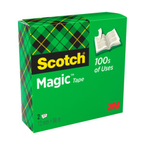 Nastro adesivo Magic 810 - permanente - 1,2 cm x 66 m - trasparente - Scotch - scatola 2 rotoli