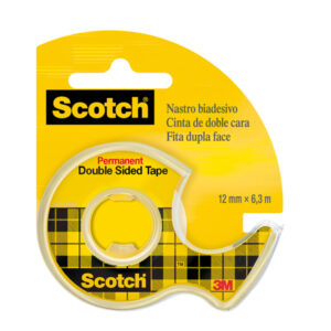 Nastro biadesivo 665 - in chiocciola - permanente - senza liner - 6,3 m x 1,2 cm - trasparente - Scotch