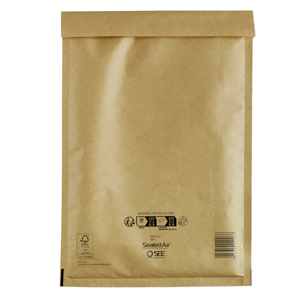 Busta imbottita Mail Lite Gold - formato E (22x26 cm) - avana - Sealed Air - conf. 10 pezzi