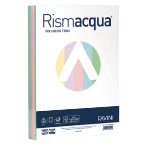 Carta Rismacqua - A4 - 90 gr - mix 5 colori - Favini - conf. 300 fogli
