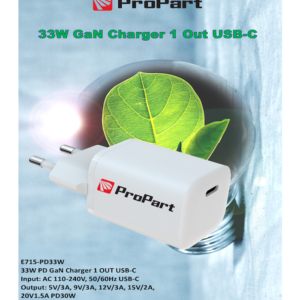 Carica Batterie GaN 33W PD 1 Output USB-C