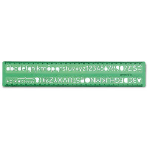 Normografo lettere e cifre Uni - 10mm - verde - Arda