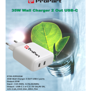 Carica Batterie 35W 2 Output USB-C