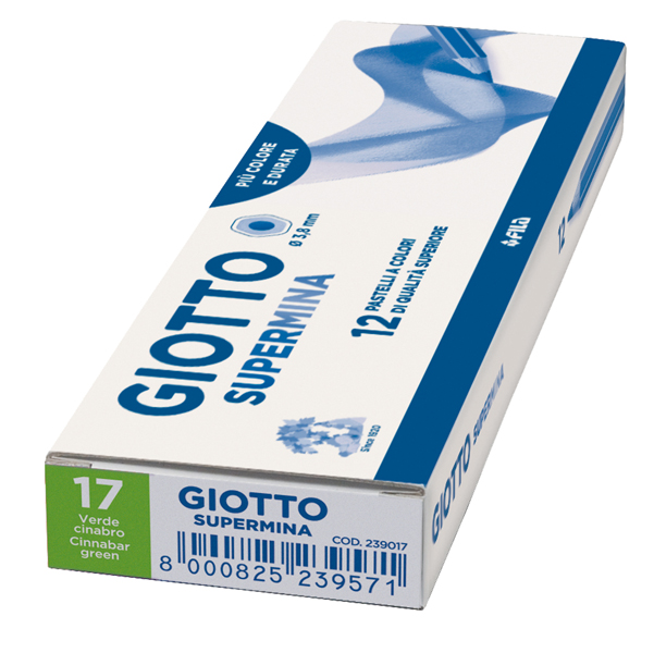 Pastello Supermina - mina 3,8 mm - verde cinabro 17 - Giotto - Image 2
