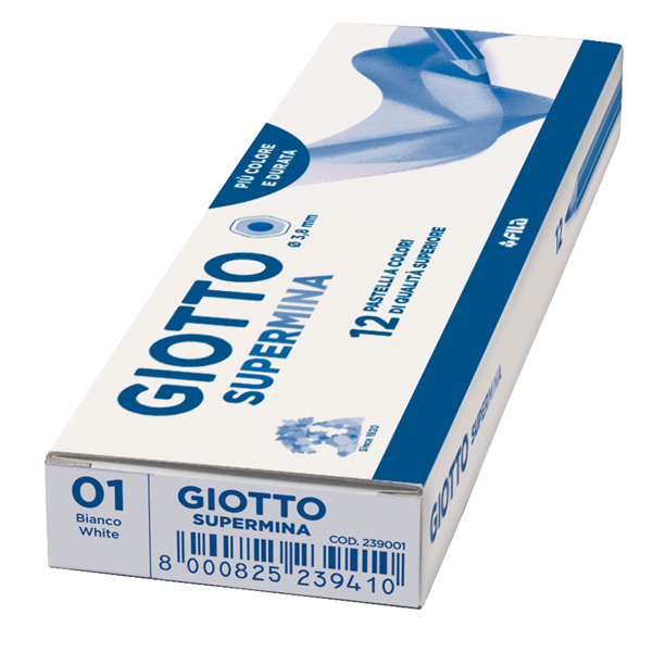 Pastello Supermina - mina 3,8 mm - bianco 01 - Giotto - Image 2