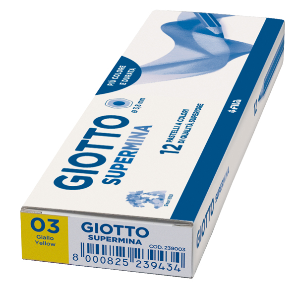 Pastello Supermina - mina 3,8 mm - giallo 03 - Giotto - Image 2