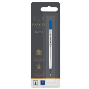 Refill roller Quink standard - punta fine  - metallo - blu - Parker