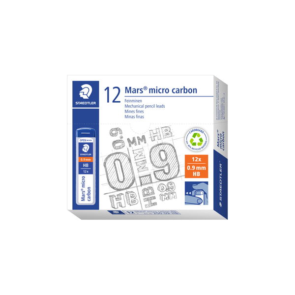 Astuccio 12 Mine Mars Micro - mina 0,9mm - gradazione HB - Staedtler - conf. 12 astucci - Image 2