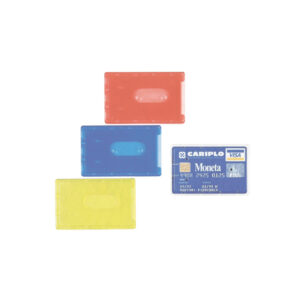 Porta Cards rigido - PVC - 8,5x5,4 cm - semitrasparente - Favorit