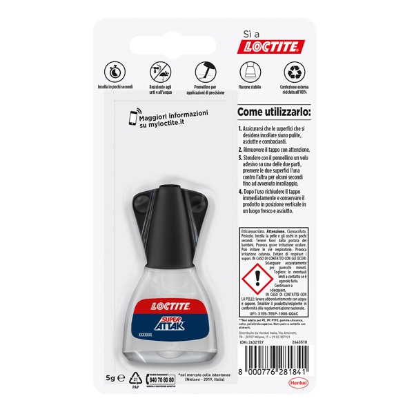 Colla Super Attak Easy Brush - 5 gr - trasparente - Loctite - Image 3