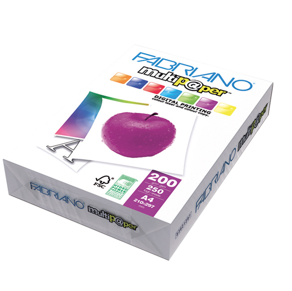 Carta Multipaper - A4 - 200 gr - bianco - Fabriano - conf. 250 fogli