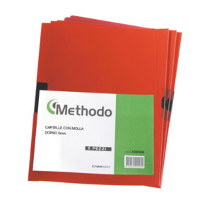 Cartellina con molla Spring File - PPL - 22x31 cm - dorso 5 mm - rosso - Methodo