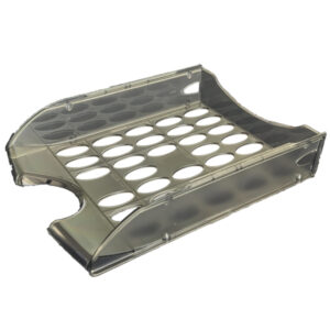 Vaschetta portacorrispondenza forata E040 - 26 x 34,5 x 6,5 cm - fumE' trasparente - Fellowes