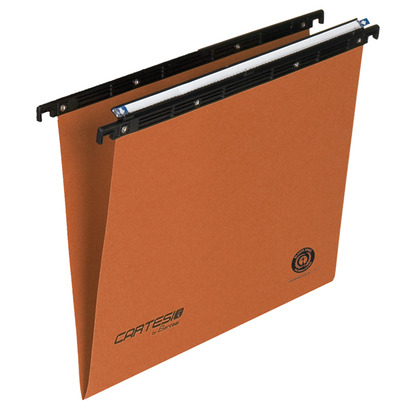 Cartella sospesa Cartesio - cassetto - interasse 38 cm - fondo V - 36x25 cm - arancio - Bertesi
