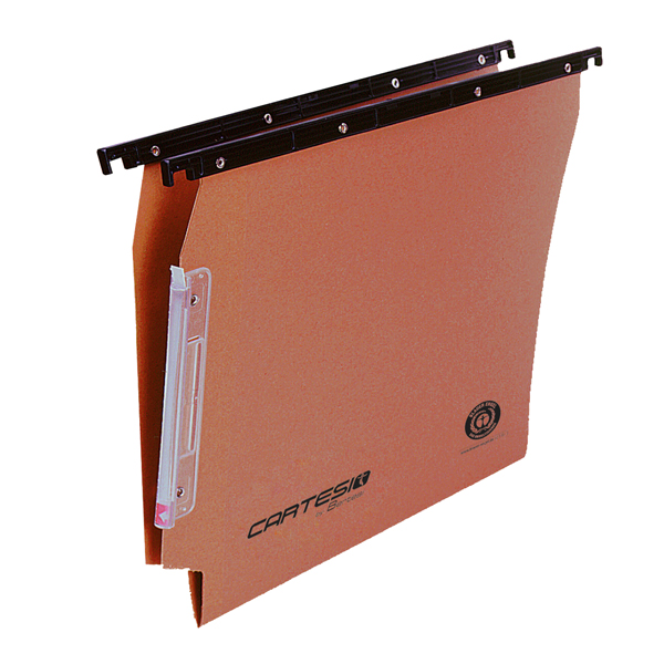 Cartella sospesa Cartesio - armadio - interasse 33 cm - fondo V - 32,6x28 cm - arancio - Bertesi