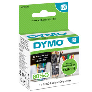 Rotolo 1000 etichette LW 13530 - 25x13 mm - multiuso rimovibili - bianco - Dymo