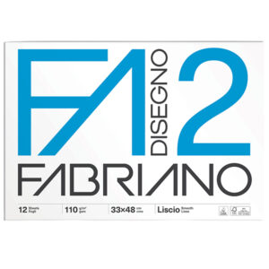Blocco F2 - 33x48mm - 12 fogli - 110gr - liscio - collato - Fabriano