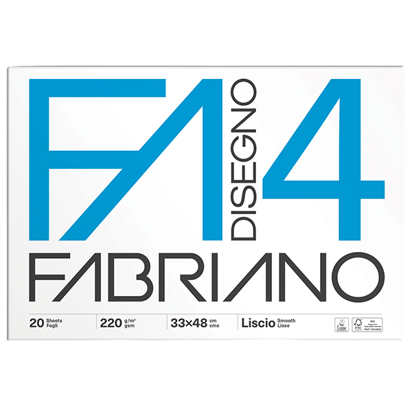 Album F4 - 33x48cm - 220gr - 20 fogli - liscio - Fabriano