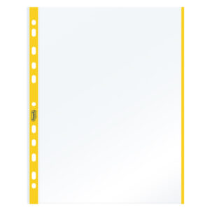 Buste forate con banda colorata - Linear - buccia - 21 x 29,7 cm - giallo - Favorit - conf. 10 pezzi