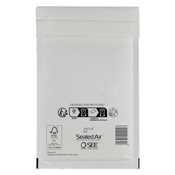 Busta imbottita Mail Lite - D (18 x 26 cm) - bianco - Sealed Air - conf. 10 pezzi
