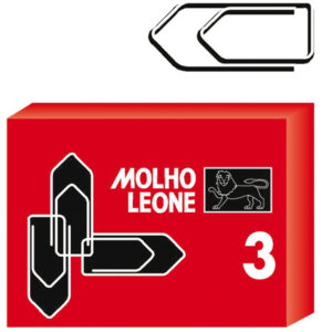Fermagli zincati - n. 3 - 2,9 cm - Molho Leone - conf. 100 pezzi